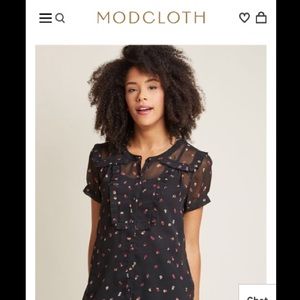 ModCloth Sheer button up blouse